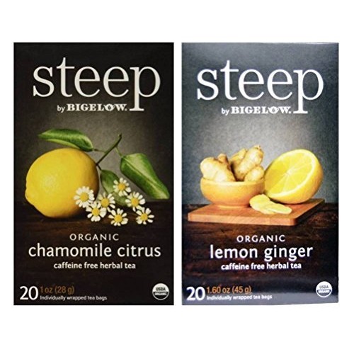Steep By Bigelow Organic Caffeine Free Herbal Tea 2 Flavor Varie