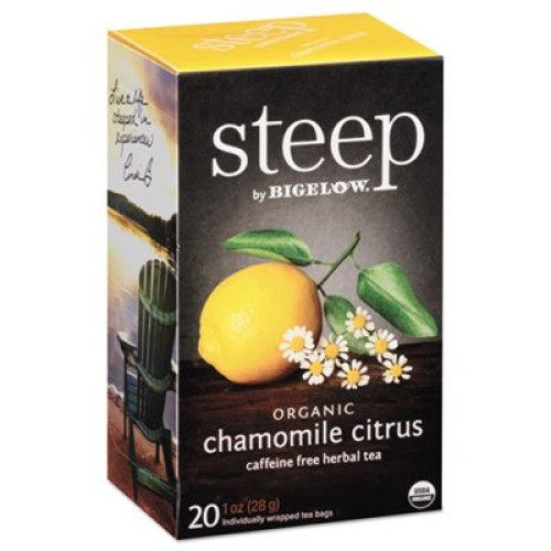 Bigelow 17707 Steep Tea, Chamomile Citrus Herbal, 1 Oz Tea Bag,