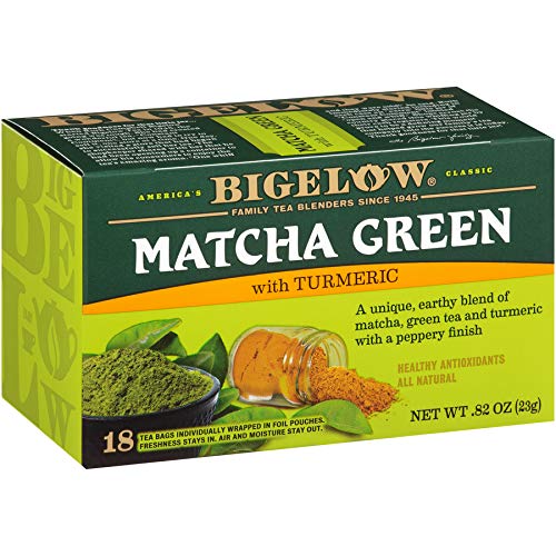 Bigelow Tea Matcha Green Tea With Turmeric, 18 Count Pack Of 6