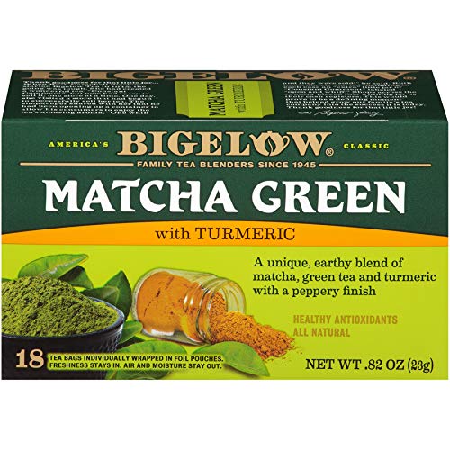 Bigelow Tea Matcha Green Tea With Turmeric, 18 Count Pack Of 6