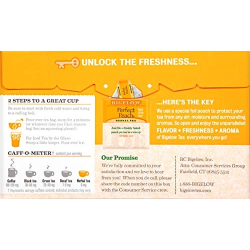 Bigelow Tea Peach Tea, 20 Count