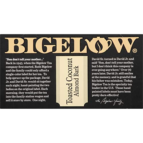 Bigelow Tea Toasted Coconut Almond Bark, Black Tea, 18 Count Pa