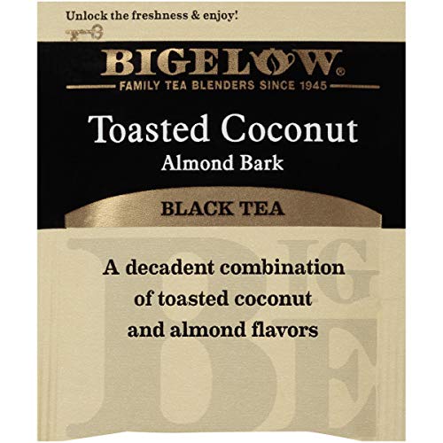 Bigelow Tea Toasted Coconut Almond Bark, Black Tea, 18 Count Pa