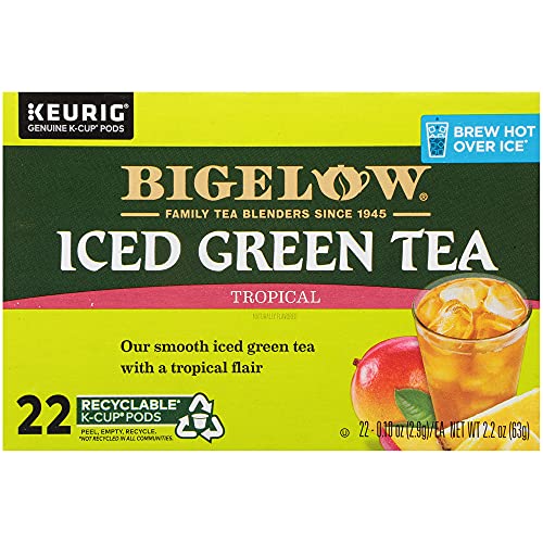 Bigelow Tropical Iced Green Tea K Cups, 22 Count Box Pack of 1...