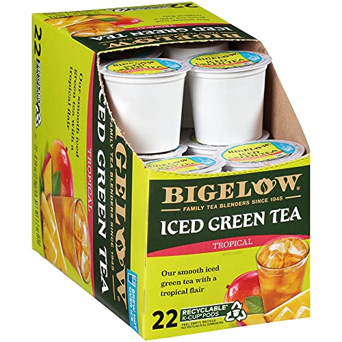 Bigelow Tropical Iced Green Tea K Cups, 22 Count Box Pack of 1...