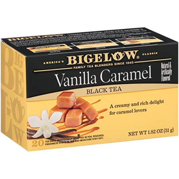 Bigelow Vanilla Caramel Black Tea Bags, 20 Count Box Pack of 6...