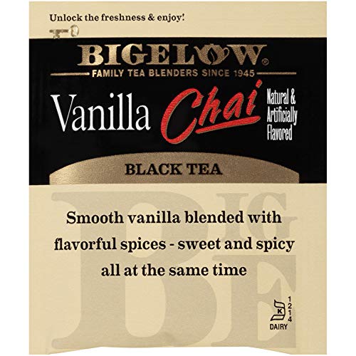 Bigelow Vanilla Chai Black Tea Bags 20-Count Box Pack Of 6, Ca