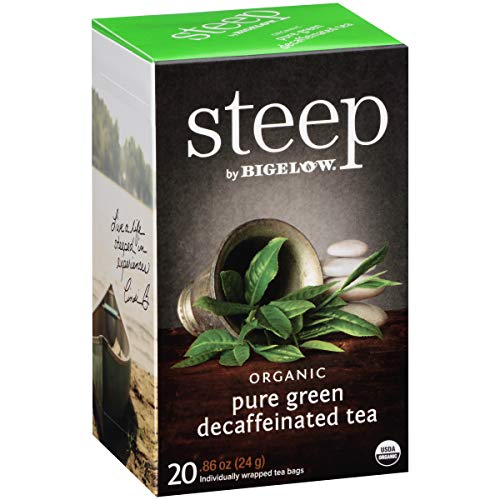 Steep By Bigelow Organic Pure Caffeine-Free Green Tea, 20 Count