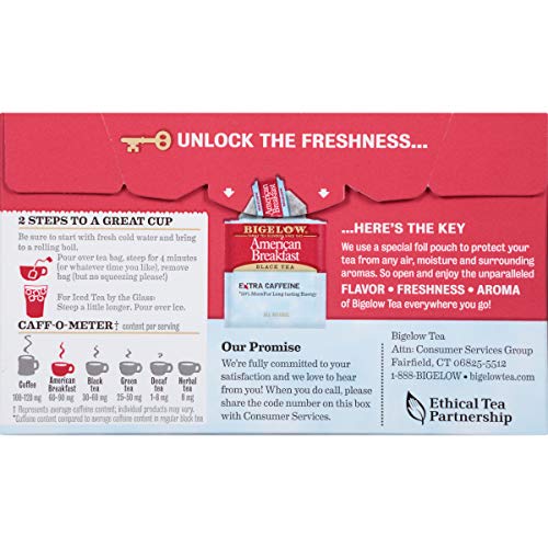 Bigelow American Breakfast Black Tea Bags, 20 Count Box Pack of...