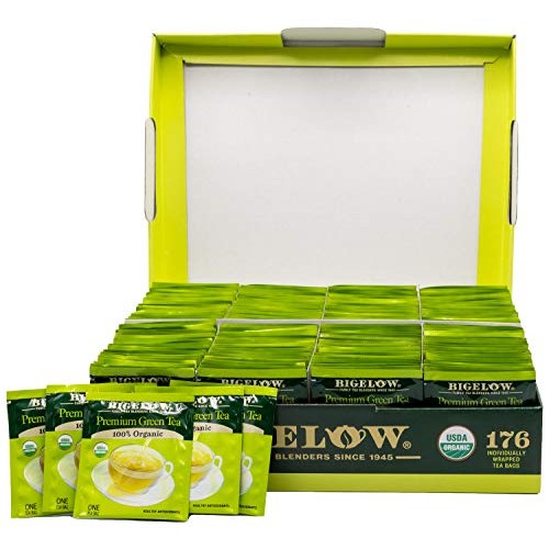 Bigelow Premium 100-Percent Organic Green Tea 176-Count Box