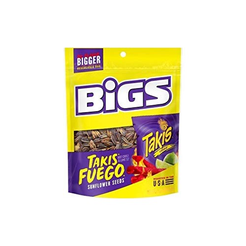 Bigs Takis Fuego Sunflower Seeds 3.63 Oz Bag Pack Of 3