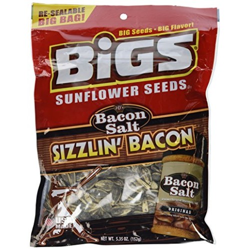 Bigs Sunflower Seeds (Pack of 2) (Bacon Salt Sizzlin Bacon)