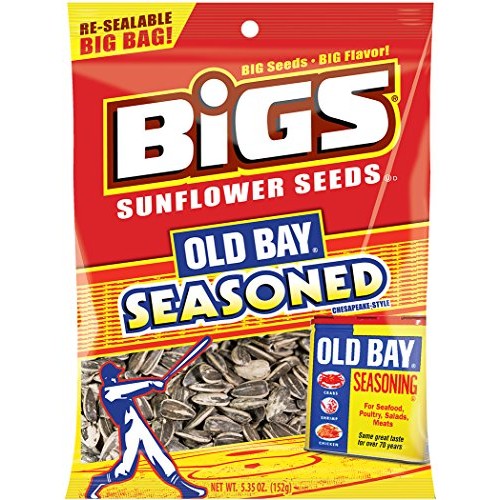 BIGS Old Bay Seasoned Sunflower Seeds, 5.35ounce Bag Pack