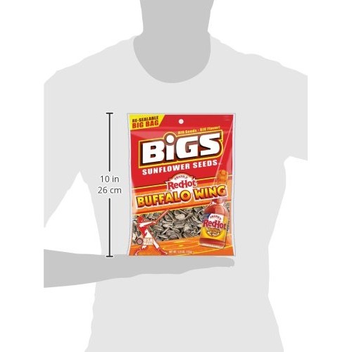Bigs Franks Redhot Buffalo Wing Sunflower Seeds, 5.35-Ounce Bag