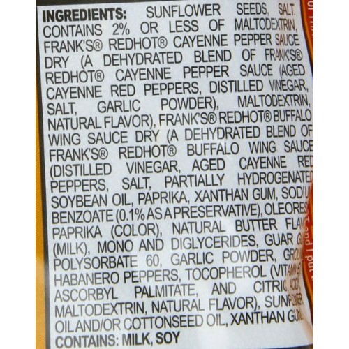 Bigs Franks Redhot Buffalo Wing Sunflower Seeds, 5.35-Ounce Bag