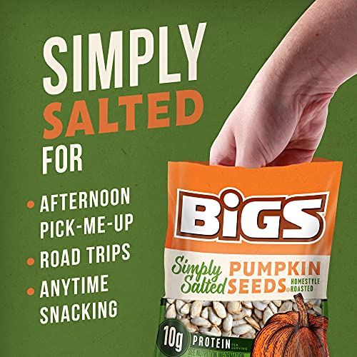 BIGS Pumpkin Seeds, Lightly Salted, Keto Friendly Snack, 5.0 oz ...