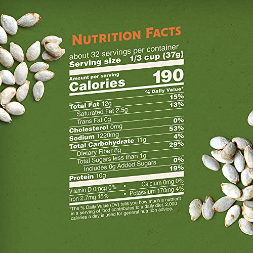 BIGS Pumpkin Seeds, Lightly Salted, Keto Friendly Snack, 5.0 oz ...