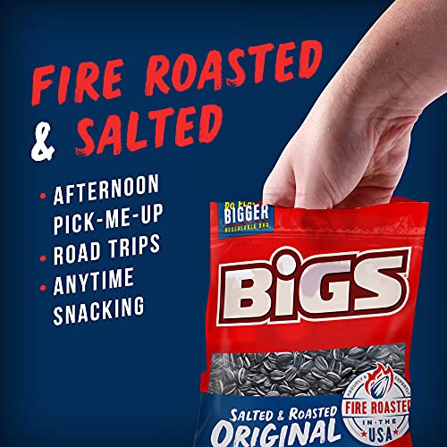 BIGS Salted & Roasted Original Sunflower Seeds, Keto Friendly Sn...