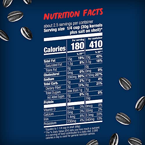 BIGS Salted & Roasted Original Sunflower Seeds, Keto Friendly Sn...