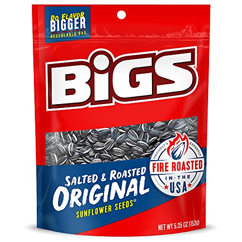 BIGS Salted & Roasted Original Sunflower Seeds, Keto Friendly Sn...