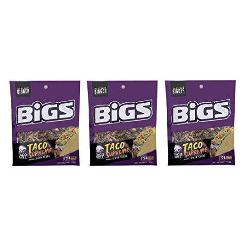 Bigs Taco Bell Taco Supreme Sunflower Seeds 3.63 Oz - Pack Of 3