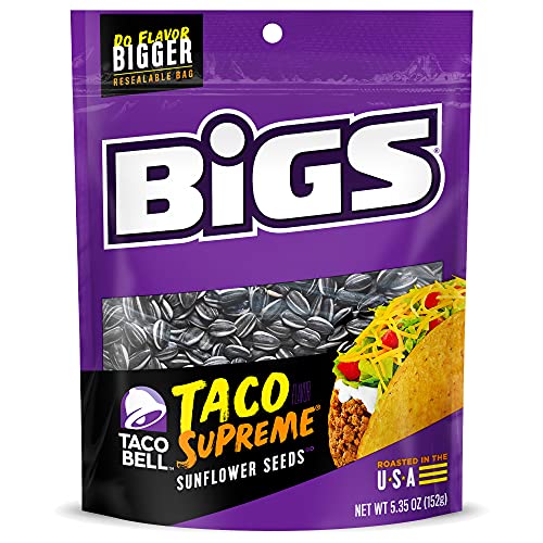 Bigs Taco Bell Taco Supreme Sunflower Seeds, 5.35 Ounce Pack Of