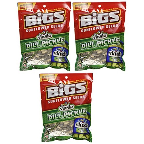 Bigs Vlasic Dill Pickle Sunflower Seeds, 5.35-Ounce Bags Pack O