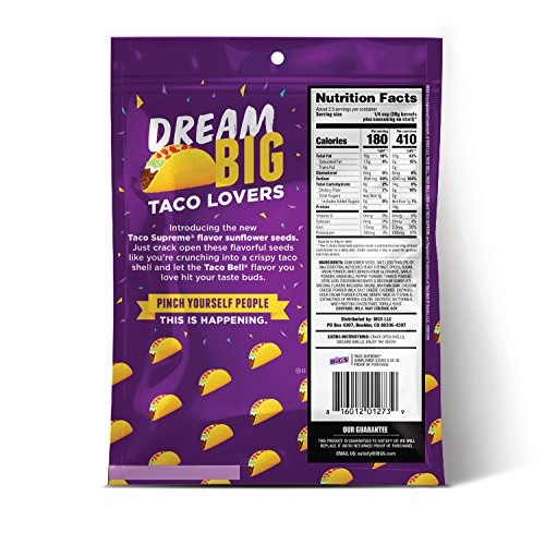 Bigs Taco Bell Taco Supreme Sunflower Seeds, 5.35-Oz. Bag