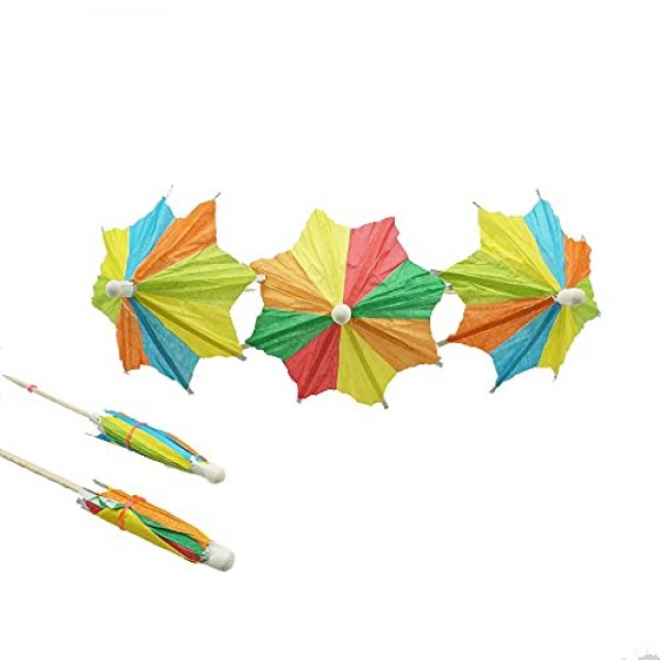 Bilipala Colorful Paper Umbrellas, Cocktail Parasol Picks Cupcak...