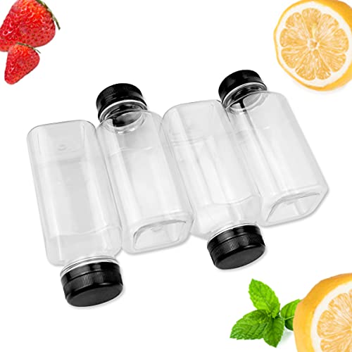 Billioteam 10 Pack 8 Oz Clear Pet Empty Plastic Juice Bottles Wi