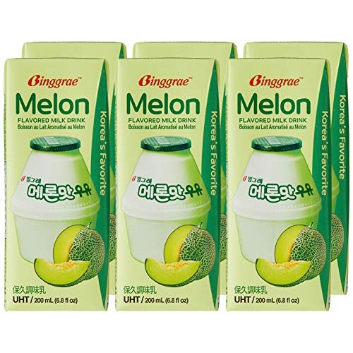 Binggrae Melon Flavored Milk Drink 200Ml 6-Pack Net 41 Fl Oz