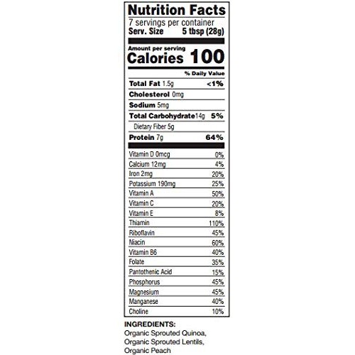 Organic Quinoa/Lentils/Peach Baby Cereal Made With Whole Grain S