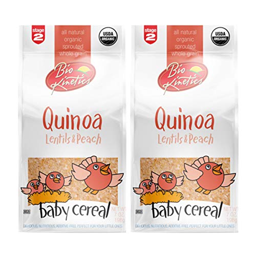 Organic Quinoa/Lentils/Peach Baby Cereal Made With Whole Grain S