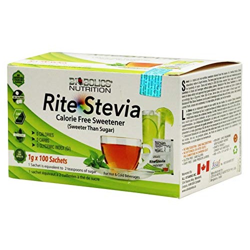 Rite Stevia Packets 100 Count 1G Sachets – Pure Raw Granulated 0