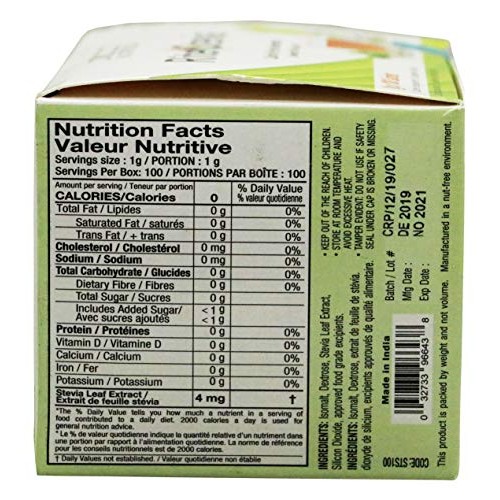 Rite Stevia Packets 100 Count 1G Sachets – Pure Raw Granulated 0