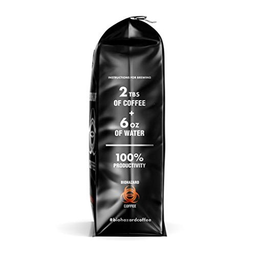 Biohazard Ground Coffee, The Worlds Strongest Coffee 928 Mg Caf