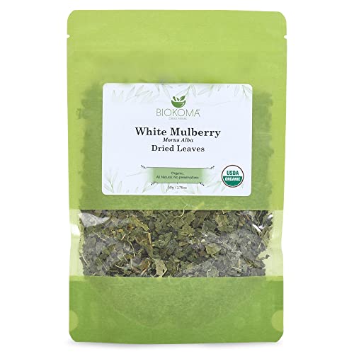 Pure and Organic Biokoma White Mulberry Dried Leaves 50g 1.76oz...