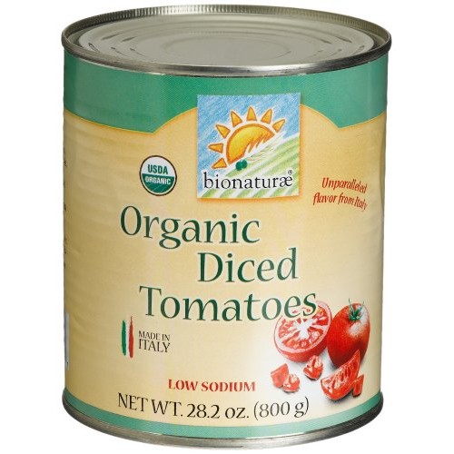 Bionaturae Organic Diced Tomatoes, 28.2 Ounce Tins Pack Of 12