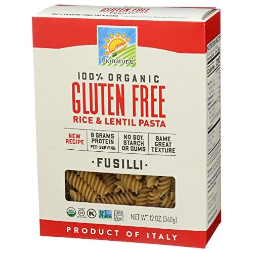 Bionaturae, Pasta, Fusilli, Gluten Free, Organic, 12 Oz