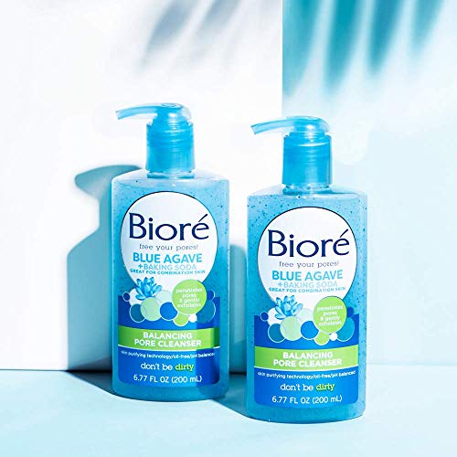 Biore Daily Blue Agave Plus Baking Soda Balancing Pore Cleanser,