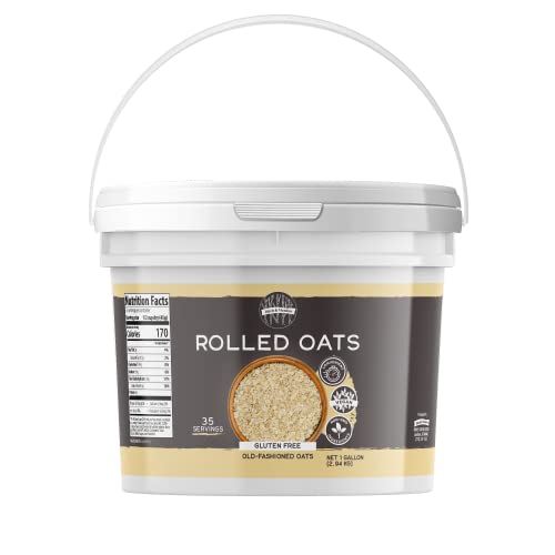 Birch & Meadow 1 Gallon of Gluten-Free Rolled Oats, Food Storage...