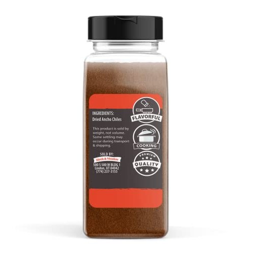 Birch & Meadow 11 oz of Ancho Chile Powder, Spicy & Flavorful, D...