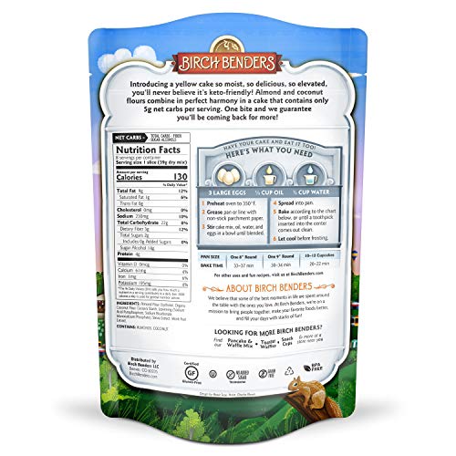 Birch Benders Keto Classic Yellow Cake Mix, 10.9Oz And Keto Choc