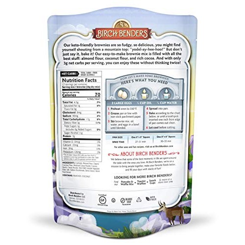 Birch Benders Keto Ultimate Fudge Brownie Mix, 3G Net Carbs, 3 P