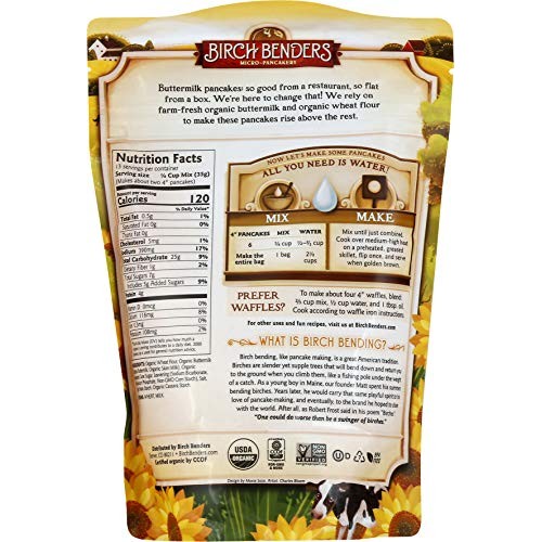 Birch Benders, Pancake Mix Buttermilk Organic, 16 Ounce
