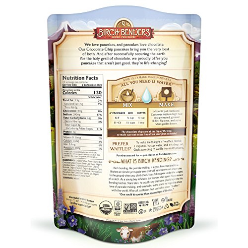 Organic Chocolate Chip Pancake And Waffle Mix By Birch Benders,