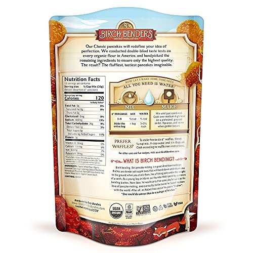 Organic Pancake and Waffle Mix, Classic Recipe by Birch Benders,...