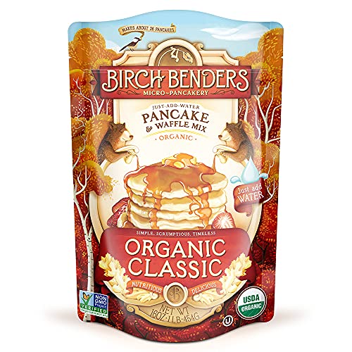 Organic Pancake and Waffle Mix, Classic Recipe by Birch Benders,...