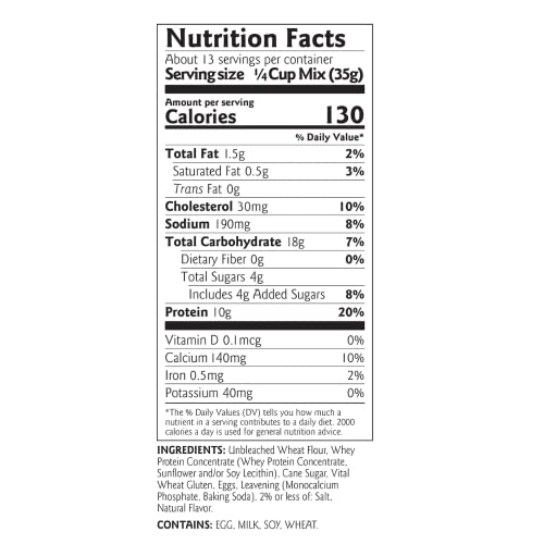 Performance Protein Pancake And Waffle Mix With Whey Protein By