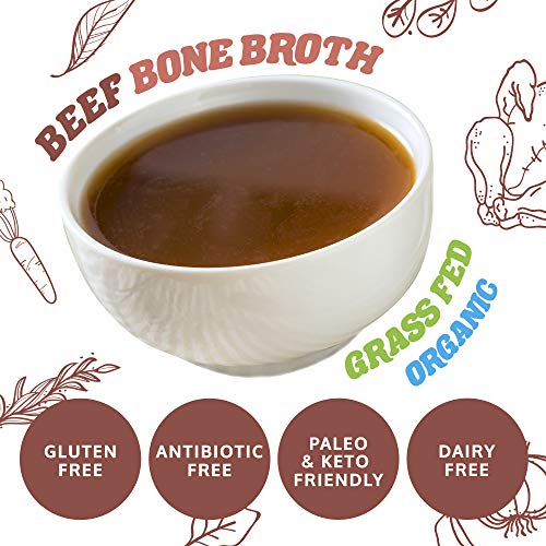 Grass Fed Beef Bone Broth, Beef Broth With Keto Collagen, Keto P